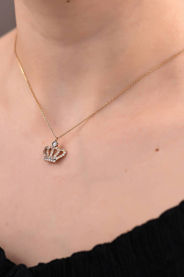 Kraliçe tacı Altın Kolye - 1