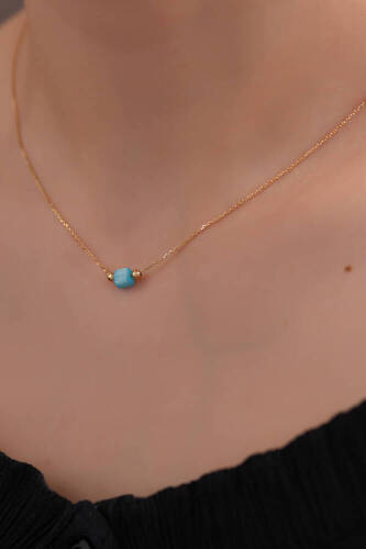 Küp Firuze Altın Kolye - 