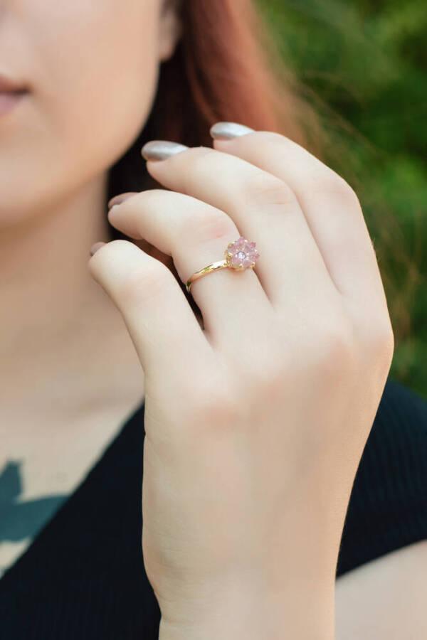 Lotus Çiceği Altın Yüzük - 1