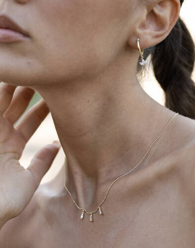 Lotus Çiçeği Küpe - (1)