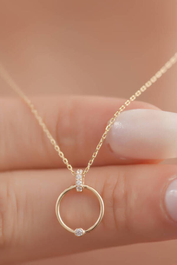 Mini Halka Detay Kolye - 1