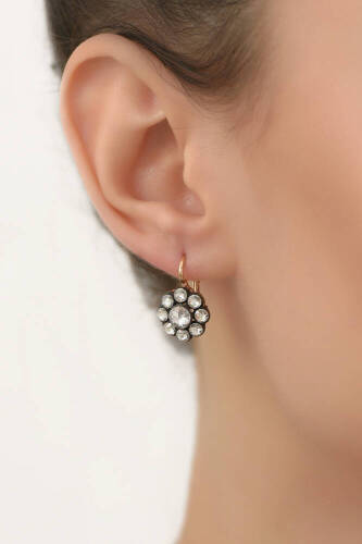 Nazende Elmas Montür Altın Küpe - 