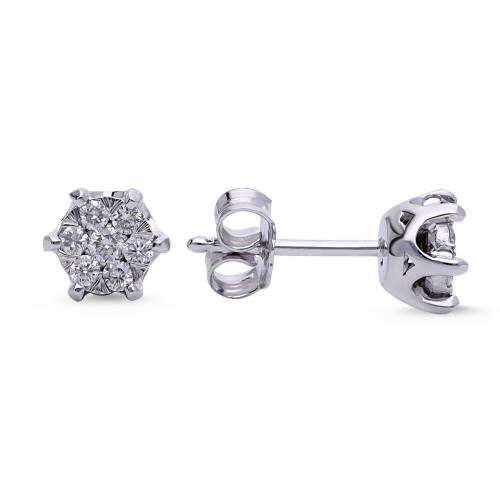 Pırlanta Taşlı Küpe - (1)