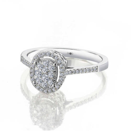 Pırlanta Taşlı Yüzük - (1)