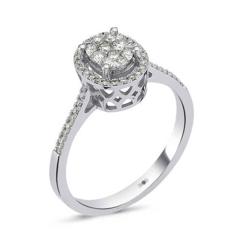 Pırlanta Taşlı Yüzük - (1)