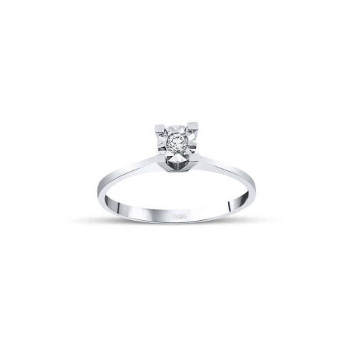 Pırlanta Tektaş Yüzük - (1)