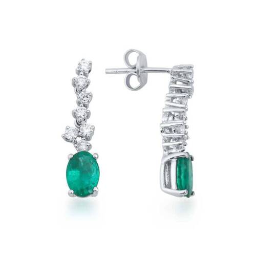 Renkli Pırlanta Küpe - (1)