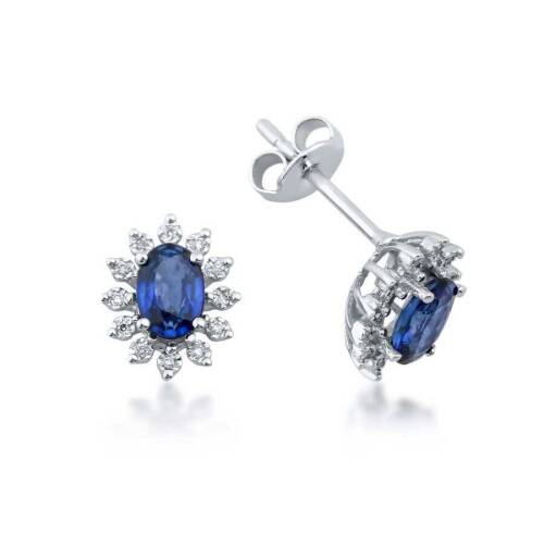 Renkli Pırlanta Küpe - 