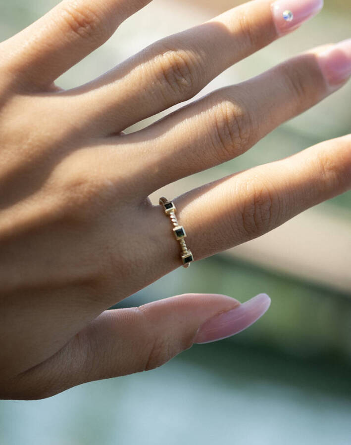 Renkli Taşlı Yüzük - 2