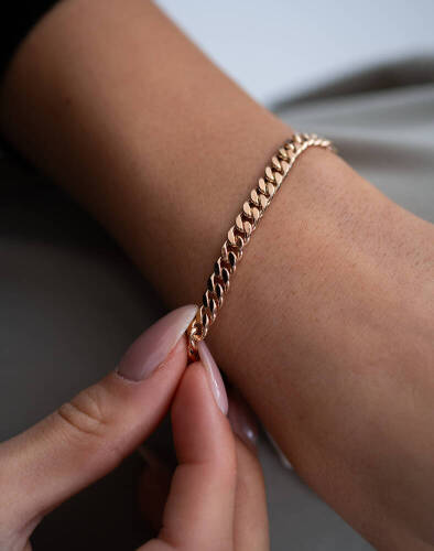 Rose İtalyan Gurmet Altın Bileklik - 