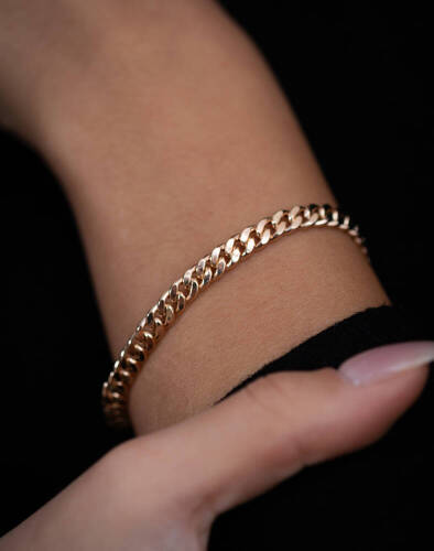 Rose İtalyan Gurmet Altın Bileklik - (1)