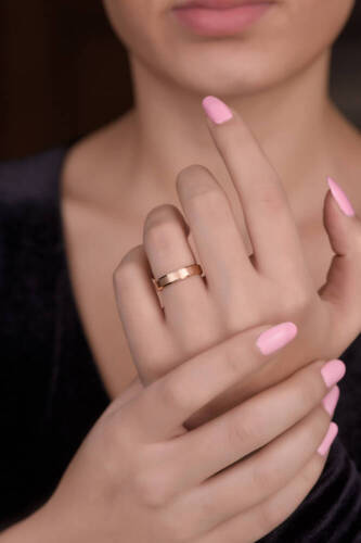 Rose Kibrit 4mm Alyans - 