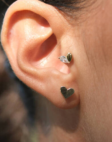 Sade Kalp Küpe - (1)