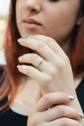 Sade Tohum Altın Yüzük - 