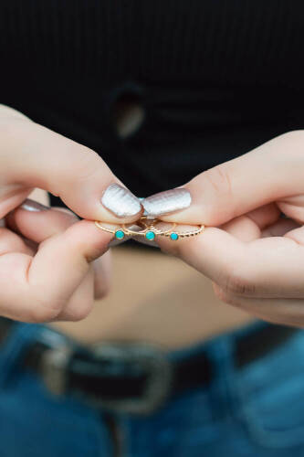 Sade Tohum Altın Yüzük - (1)