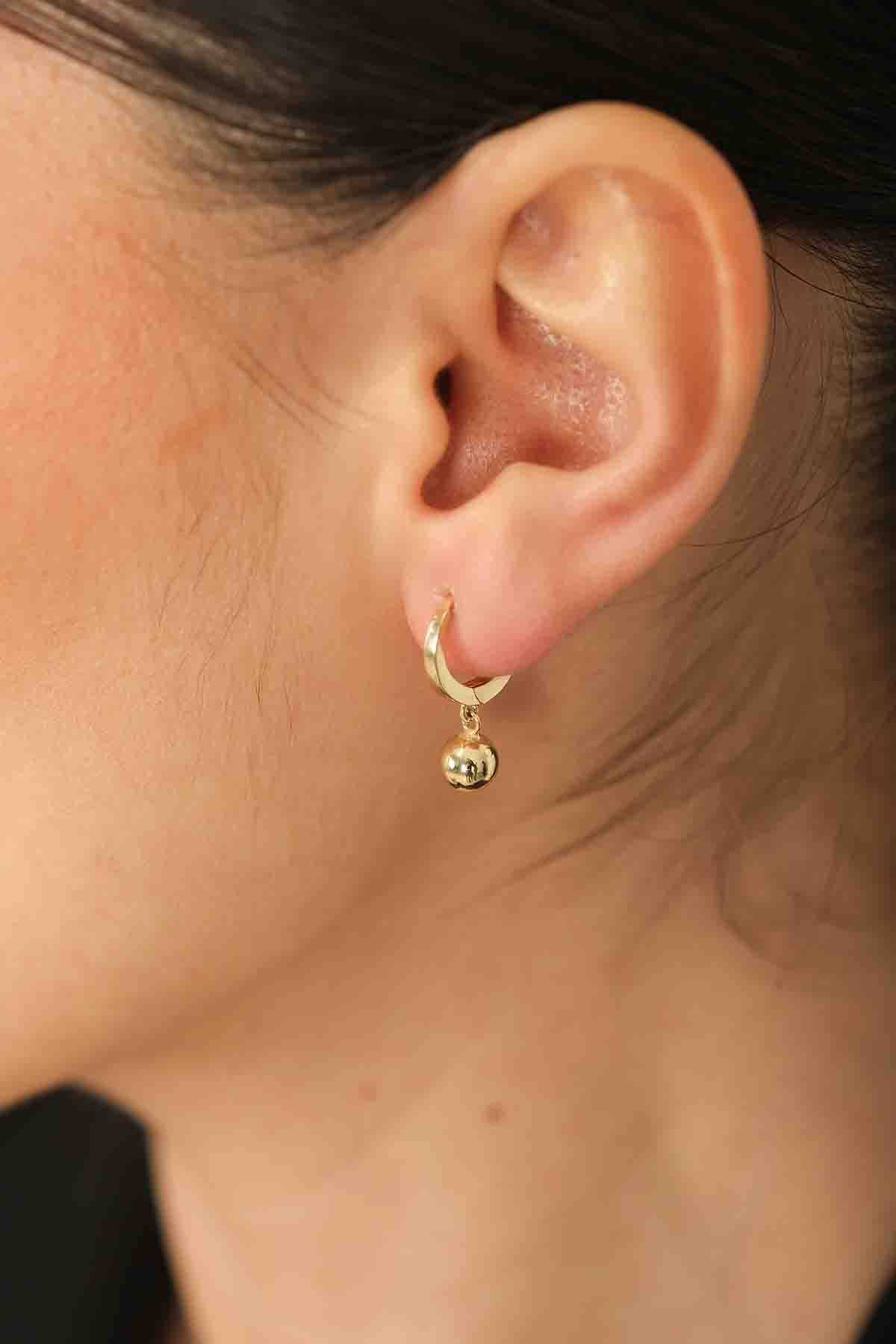 Sallantılı Top Küpe - 2