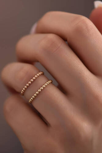 Sarı Top Top Altın Yüzük - 