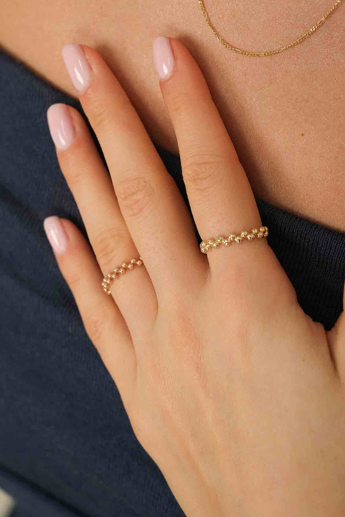 Sarı Top Yüzük - 2