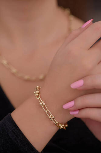 T Altın Kolye - (1)