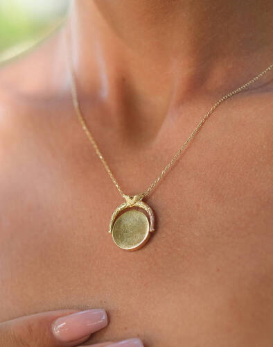 Tasarım Halka Kolye - 