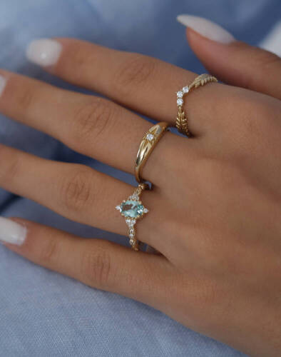 Taşlı Başak Yüzük - (1)