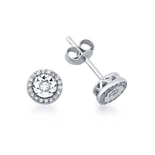 Taşlı Pırlanta Küpe - 