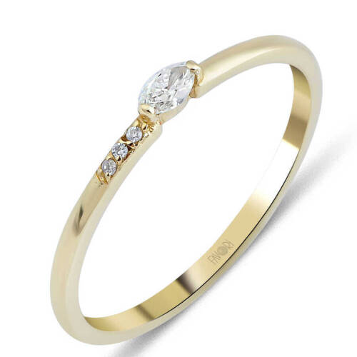 Taşlı Pırlanta Yüzük - 