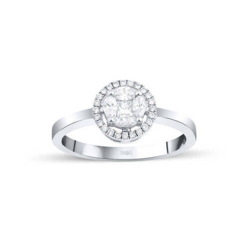 Taşlı Pırlanta Yüzük - 