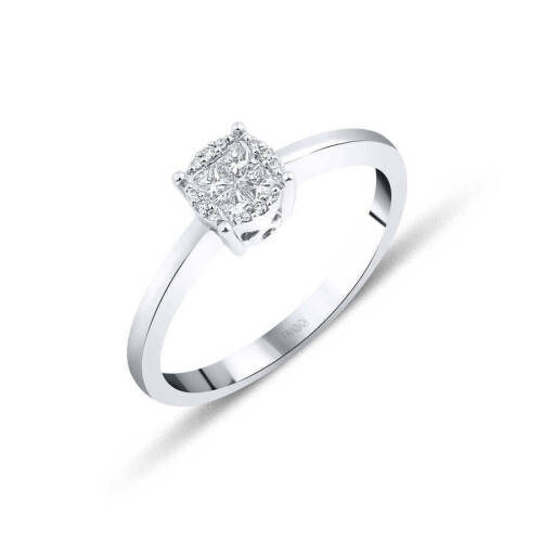 Taşlı Pırlanta Yüzük - 