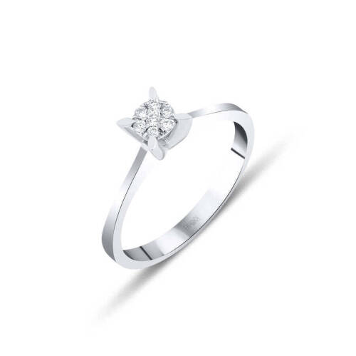 Taşlı Pırlanta Yüzük - 