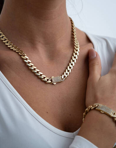 Taşlı Tokalı Gurmet Kolye - (1)