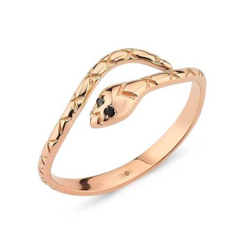 Taşlı Yılan Altın Yüzük - 