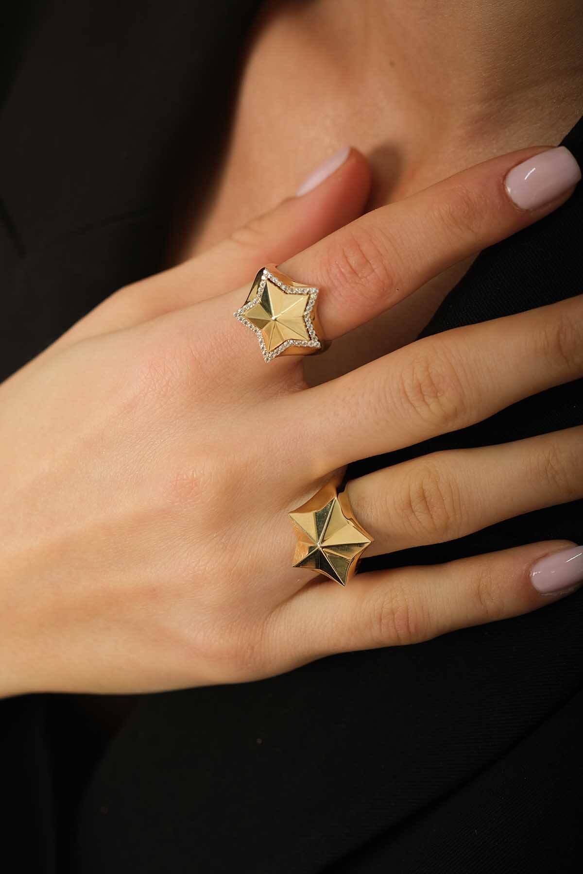 Taşlı Yıldız Yüzük - 4