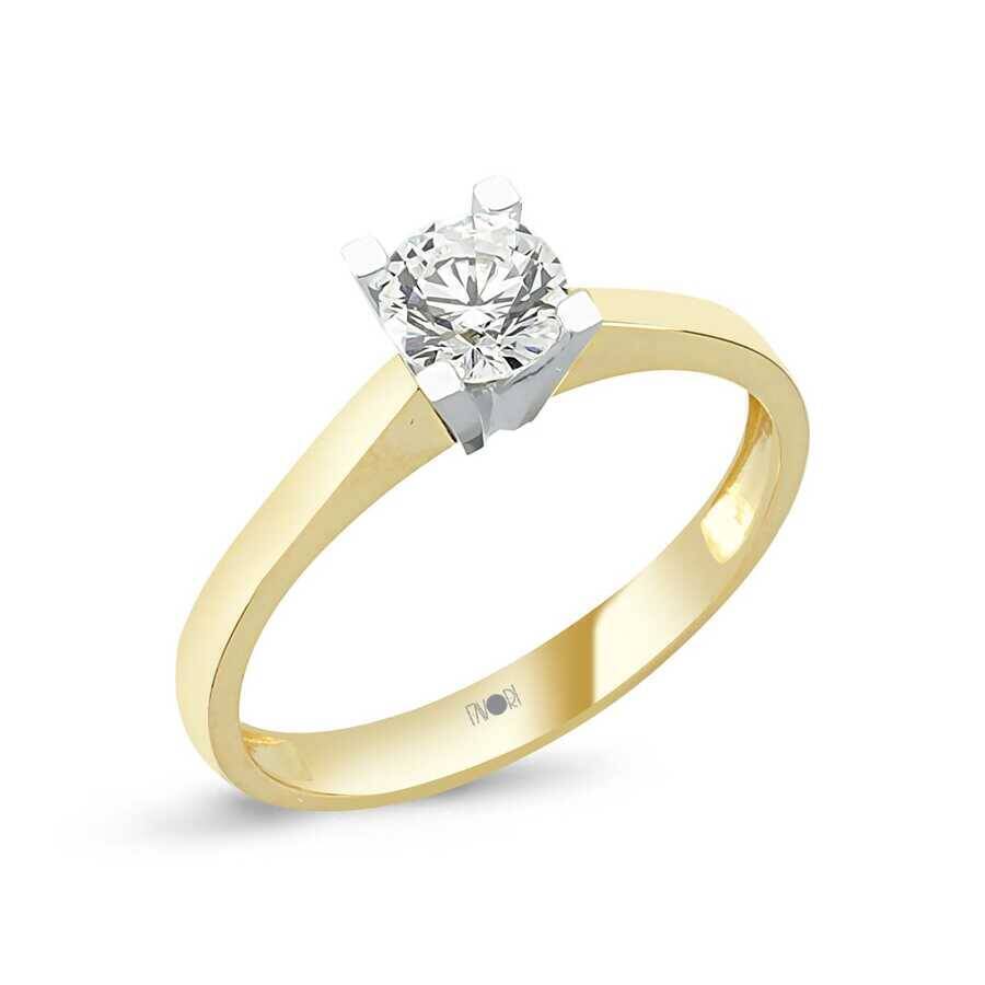 Tektaş Sarı Beyaz Altın Yüzük - 1