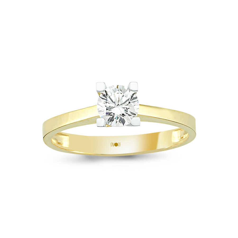 Tektaş Sarı Beyaz Altın Yüzük - 2