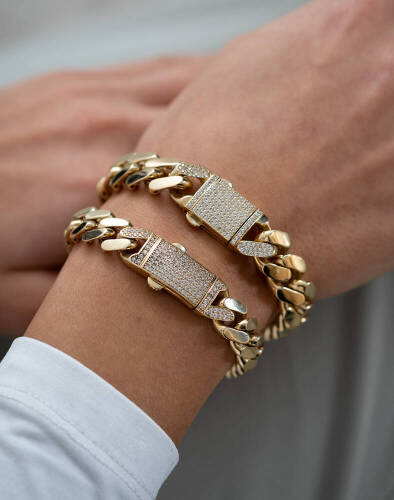 Tokası Taşlı Gurmet Altın Bileklik 2 - (1)