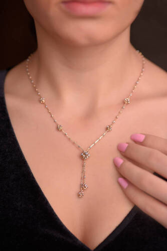 Tomurcuk Dorika Altın Kolye - 