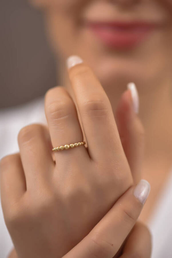 Top Top Süzme Altın Yüzük - 1