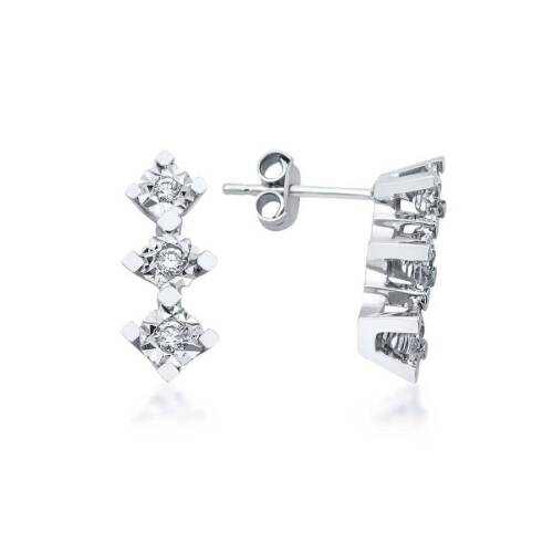 Tria Pırlanta Küpe - 