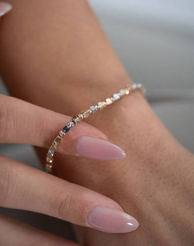 Üç Renk Dorika Küp Bileklik - (1)