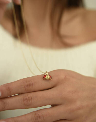 Uğur Böceği Kolye - 