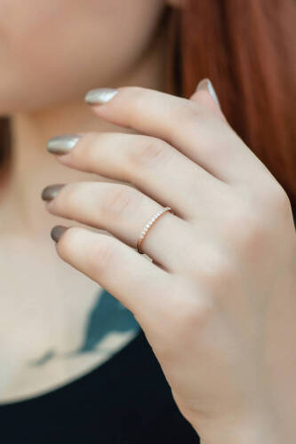 Yarımtur Rose Altın Yüzük - 