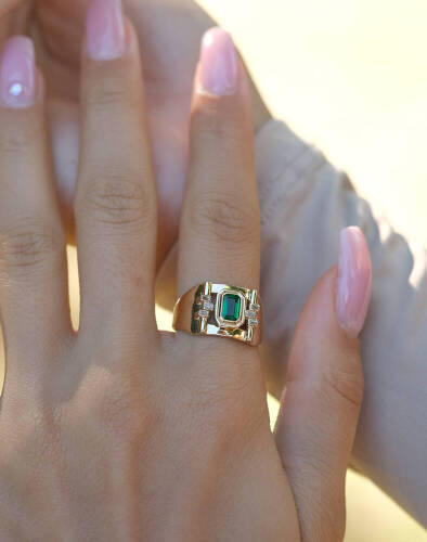 Yeşil Kemer Baget Yüzük - 