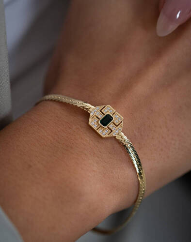 Yılan Gözü Altın Bileklik - 