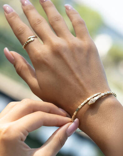 Yılan Kelepçe Bileklik - (1)